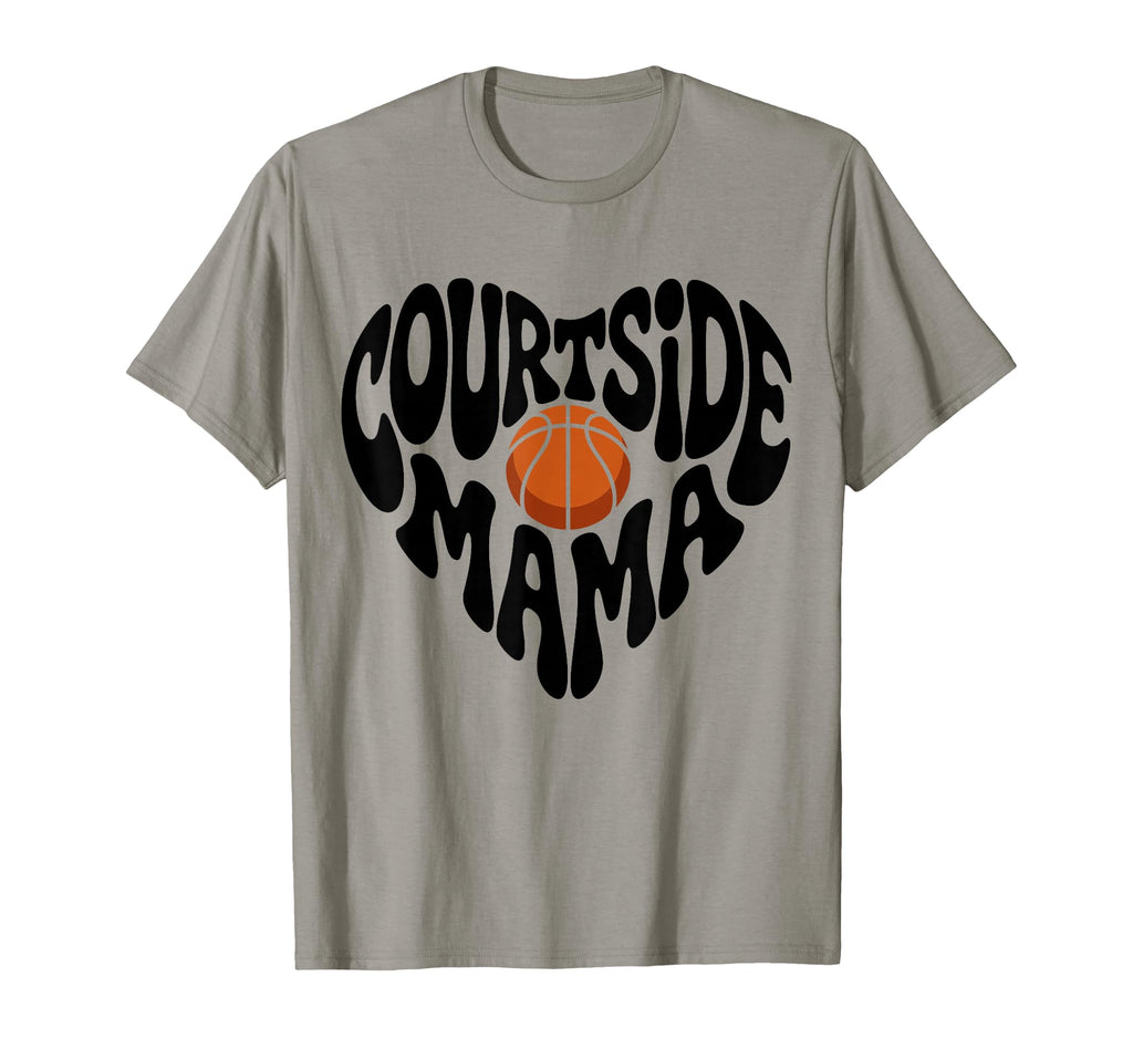Courtside Mama Basketball Mom Game Day T-Shirt - Custom Art Print Men Women - T-Shirt, Sweatshirt, Hoodie