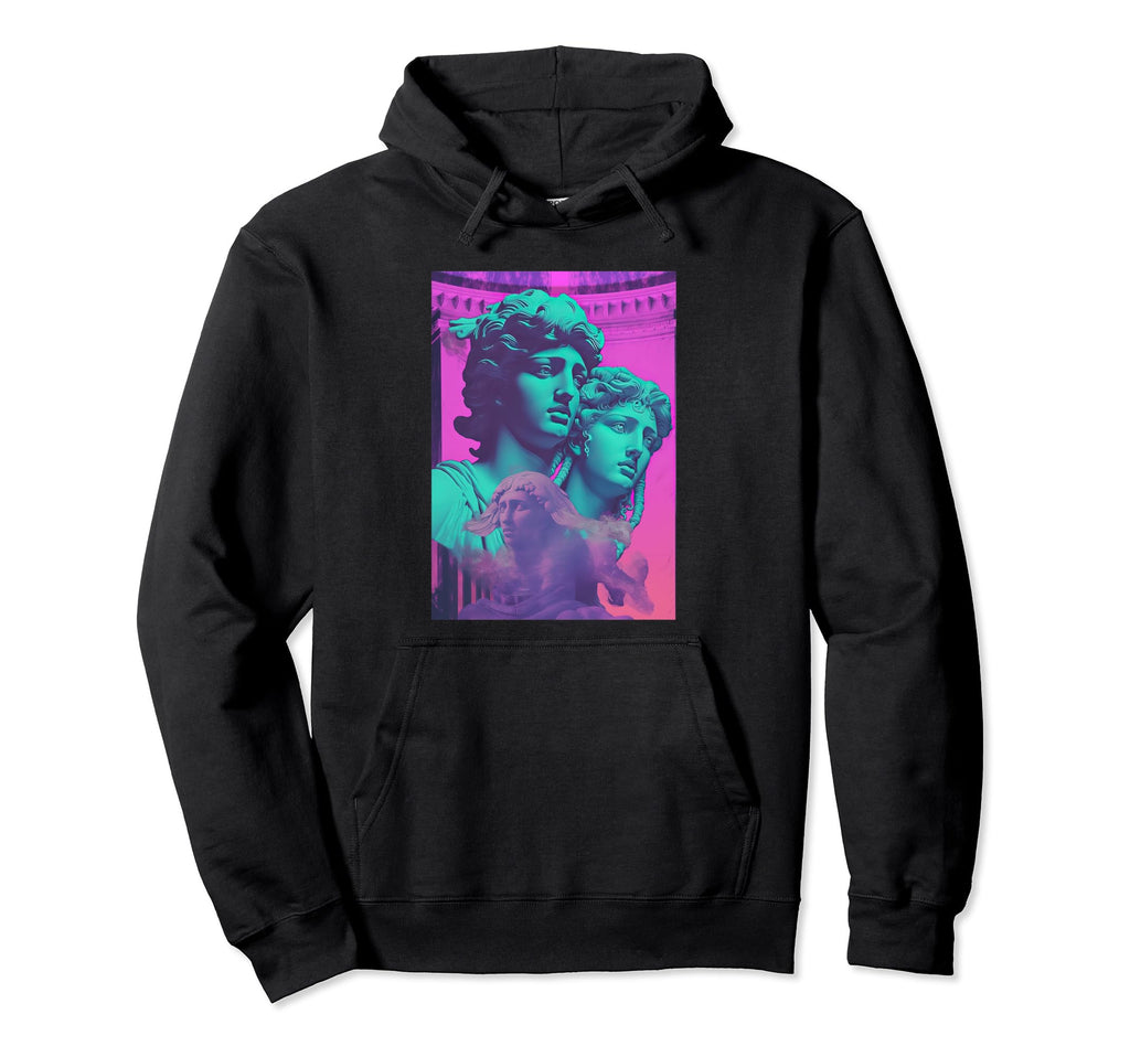 Perseus And Medusa Vaporwave Aesthetic Hoodie - Unique Graphic for Adults - T-Shirt, Sweatshirt, Hoodie