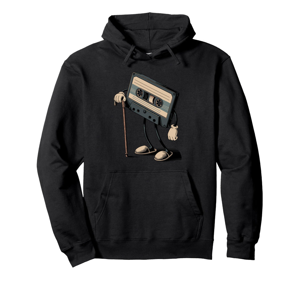 Old Cassette Player Music Tape Recorder Hoodie - Novelty Apparel Men Women - T-Shirt, Sweatshirt, Hoodie