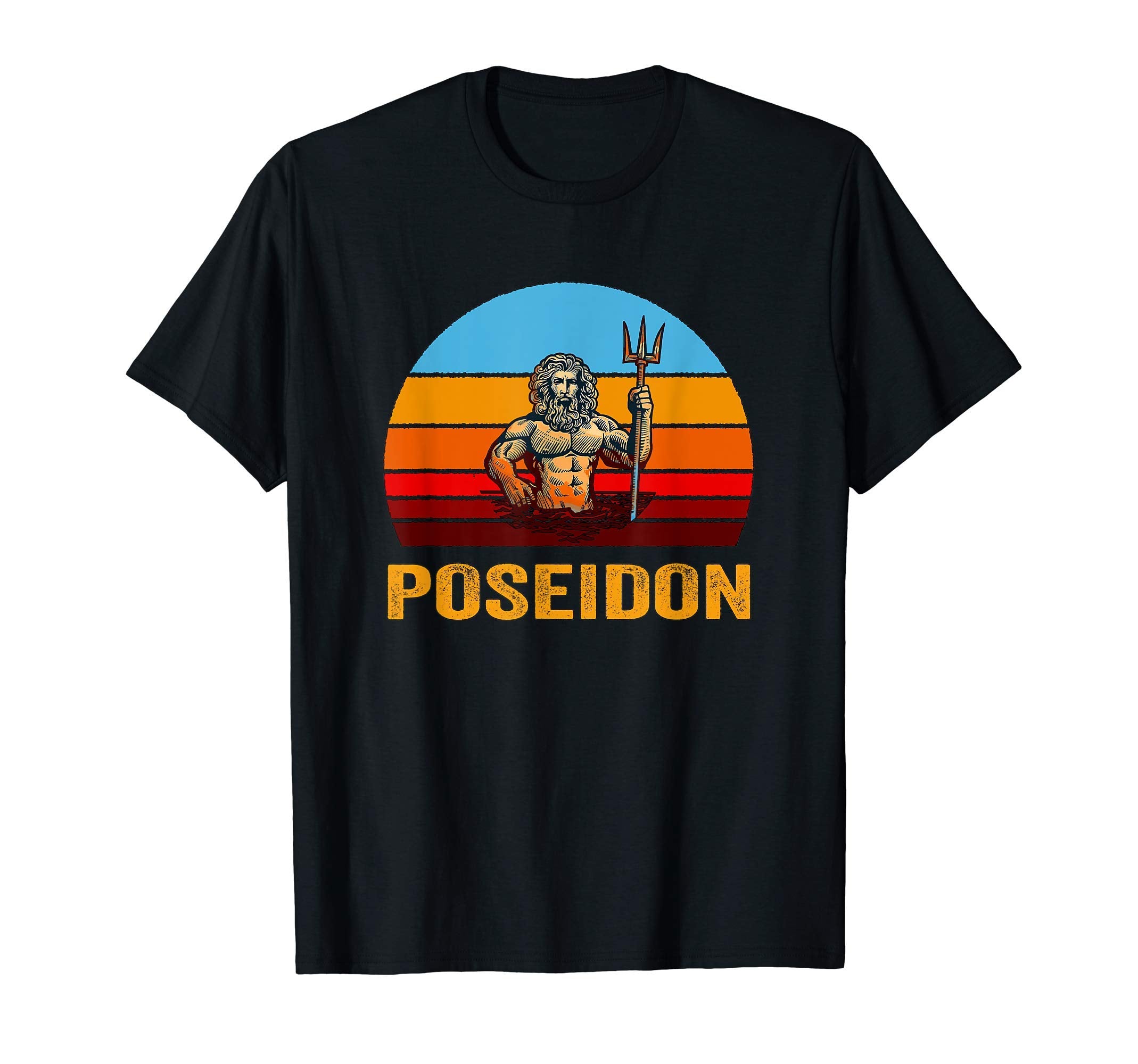 Sunset Poseidon T-Shirt - Custom Art Print for Adults - T-Shirt, Sweatshirt, Hoodie
