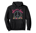 Peace Sign Floral Spread Love Hippie Hoodie - Casual Everyday Wear Unisex - T-Shirt, Sweatshirt, Hoodie