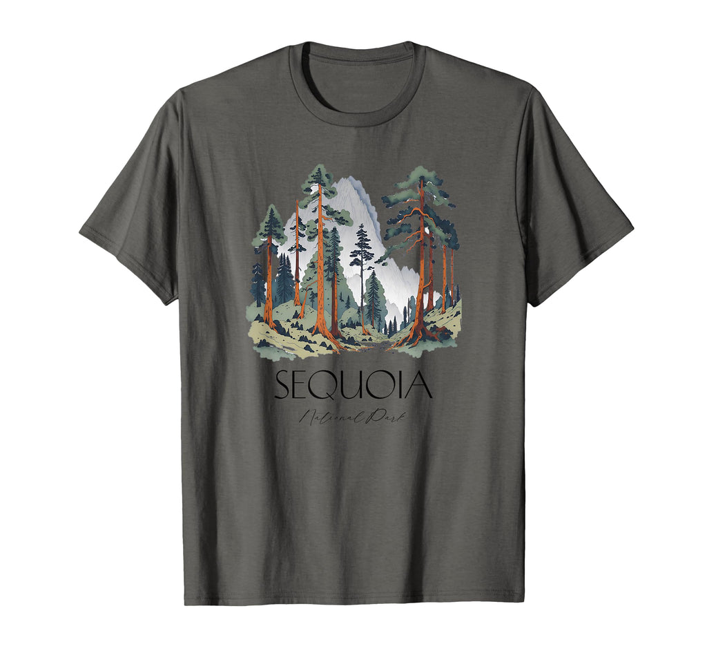 Sequoia National Park Hiking Watercolor T-Shirt - Fun Novelty Design Unisex - T-Shirt, Sweatshirt, Hoodie