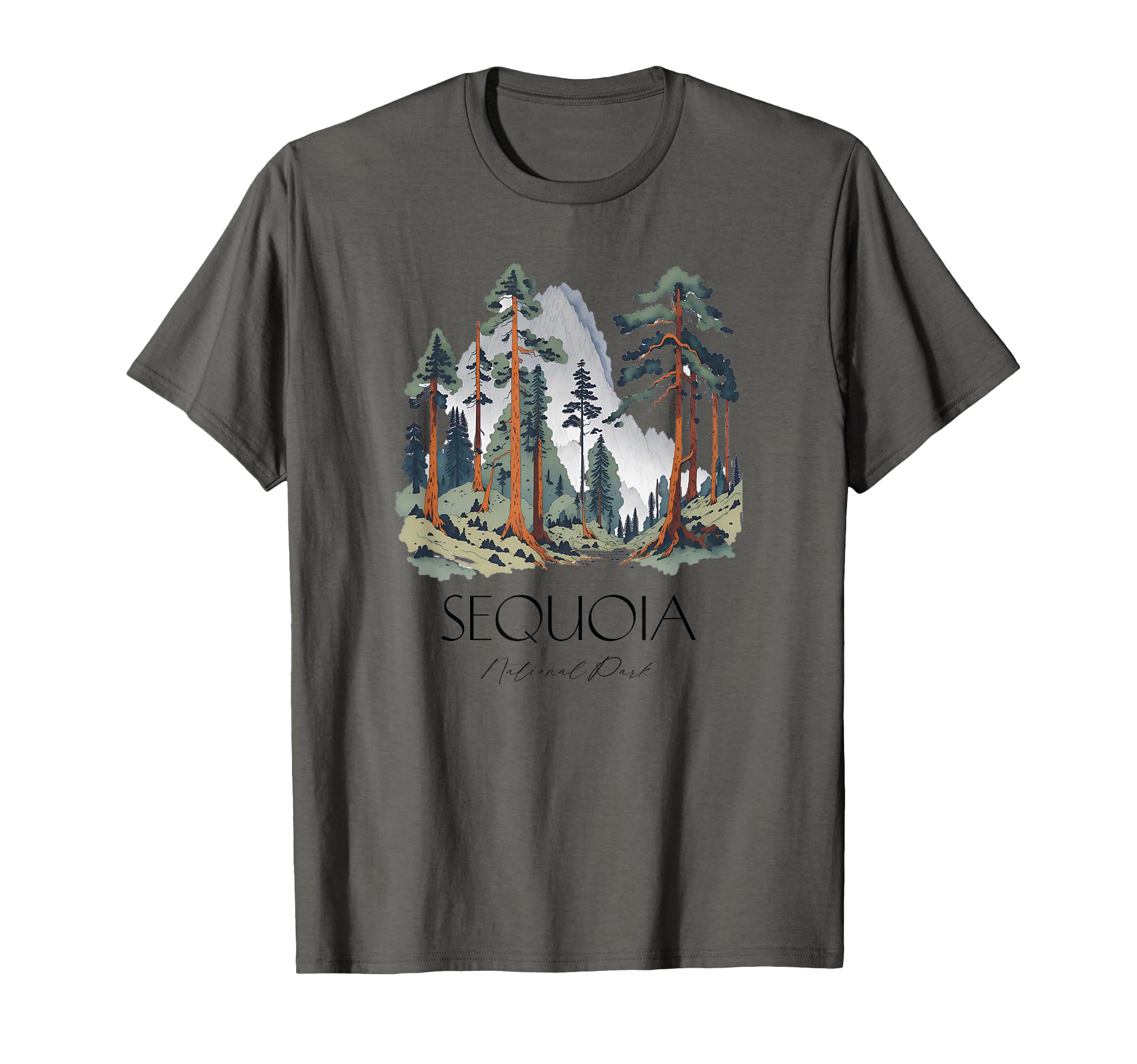 Sequoia National Park Hiking Watercolor T-Shirt - Fun Novelty Design Unisex - T-Shirt, Sweatshirt, Hoodie