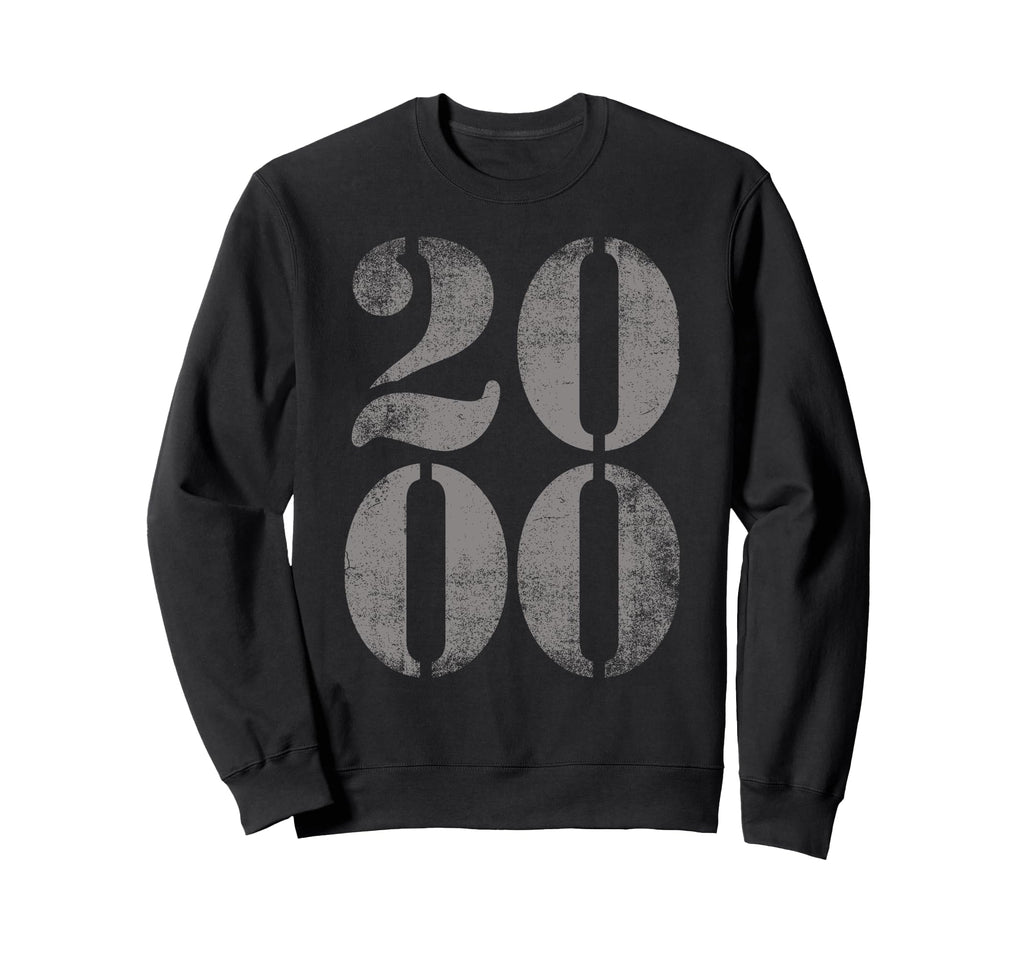 2000 Birth Year Distressed Birthday Sweatshirt - Graphic Print Unisex - T-Shirt, Sweatshirt, Hoodie