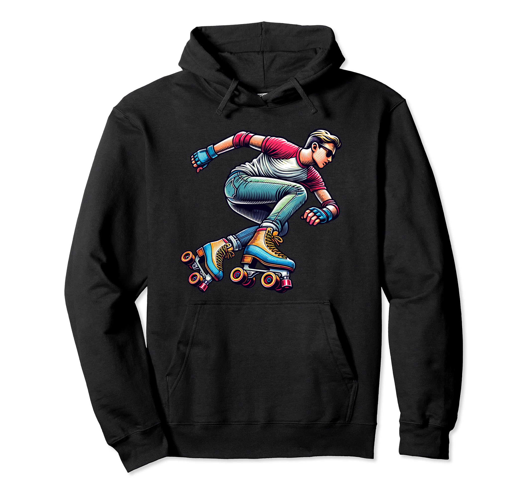 Professional Roller Skater Skating Hoodie - Unique Graphic Unisex - T-Shirt, Sweatshirt, Hoodie