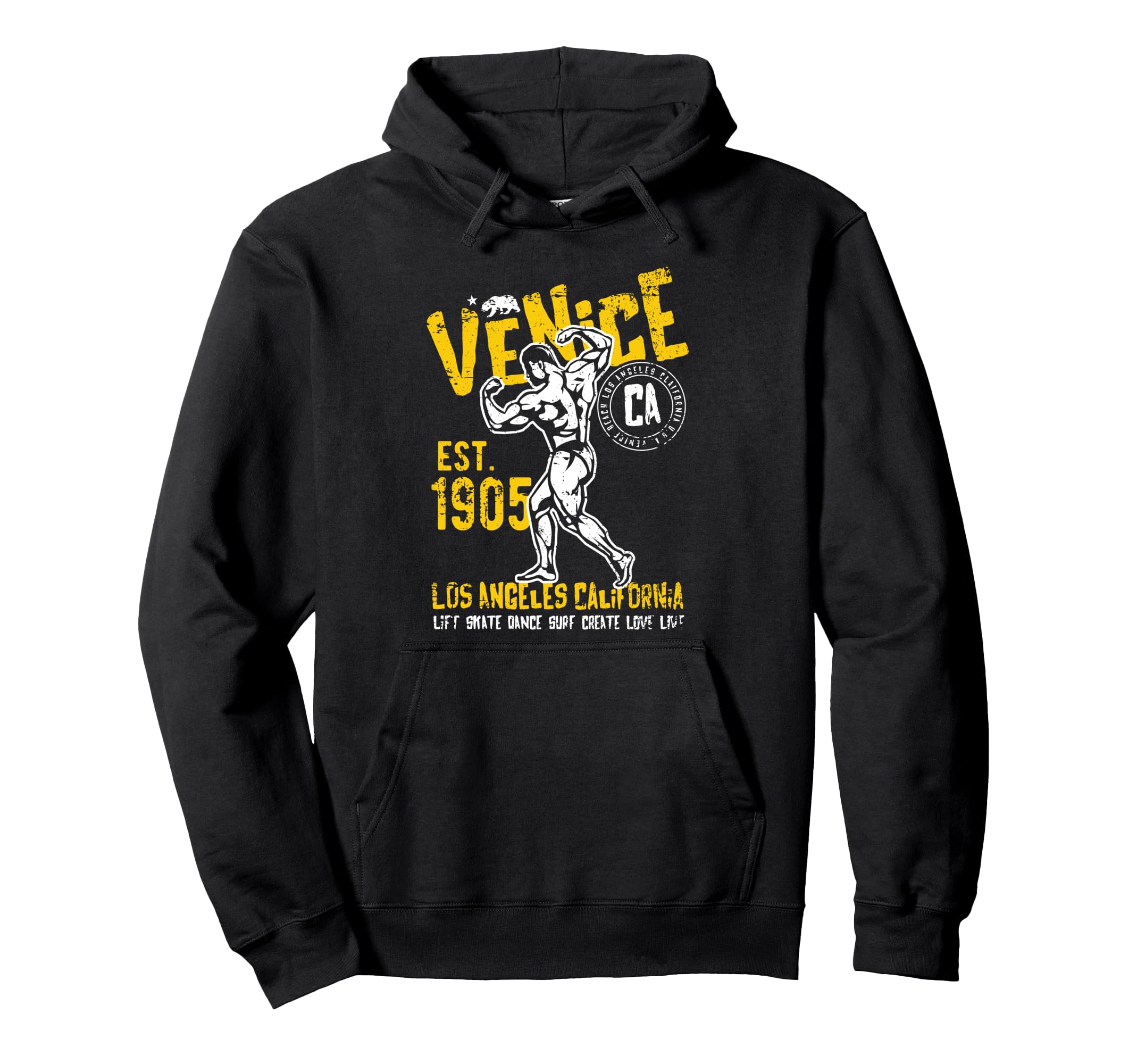 Venice Est 1905 California Hoodie - Casual Everyday Wear Men Women - T-Shirt, Sweatshirt, Hoodie