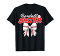 Baseball Sister Coquette Bow Sport Lover T-Shirt - Graphic Print Unisex - T-Shirt, Sweatshirt, Hoodie