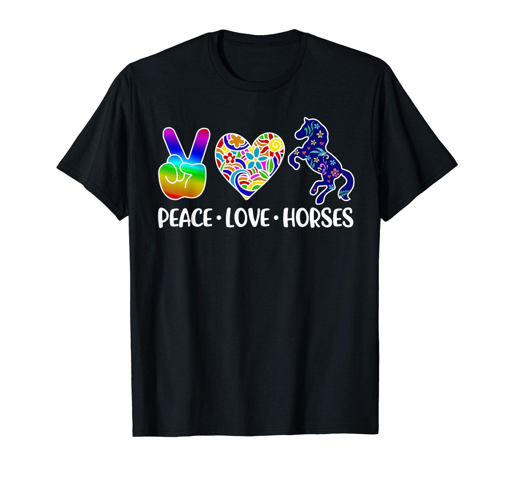 Peace Love Horses Sweatshirt - Unique Graphic for Adults - T-Shirt, Sweatshirt, Hoodie