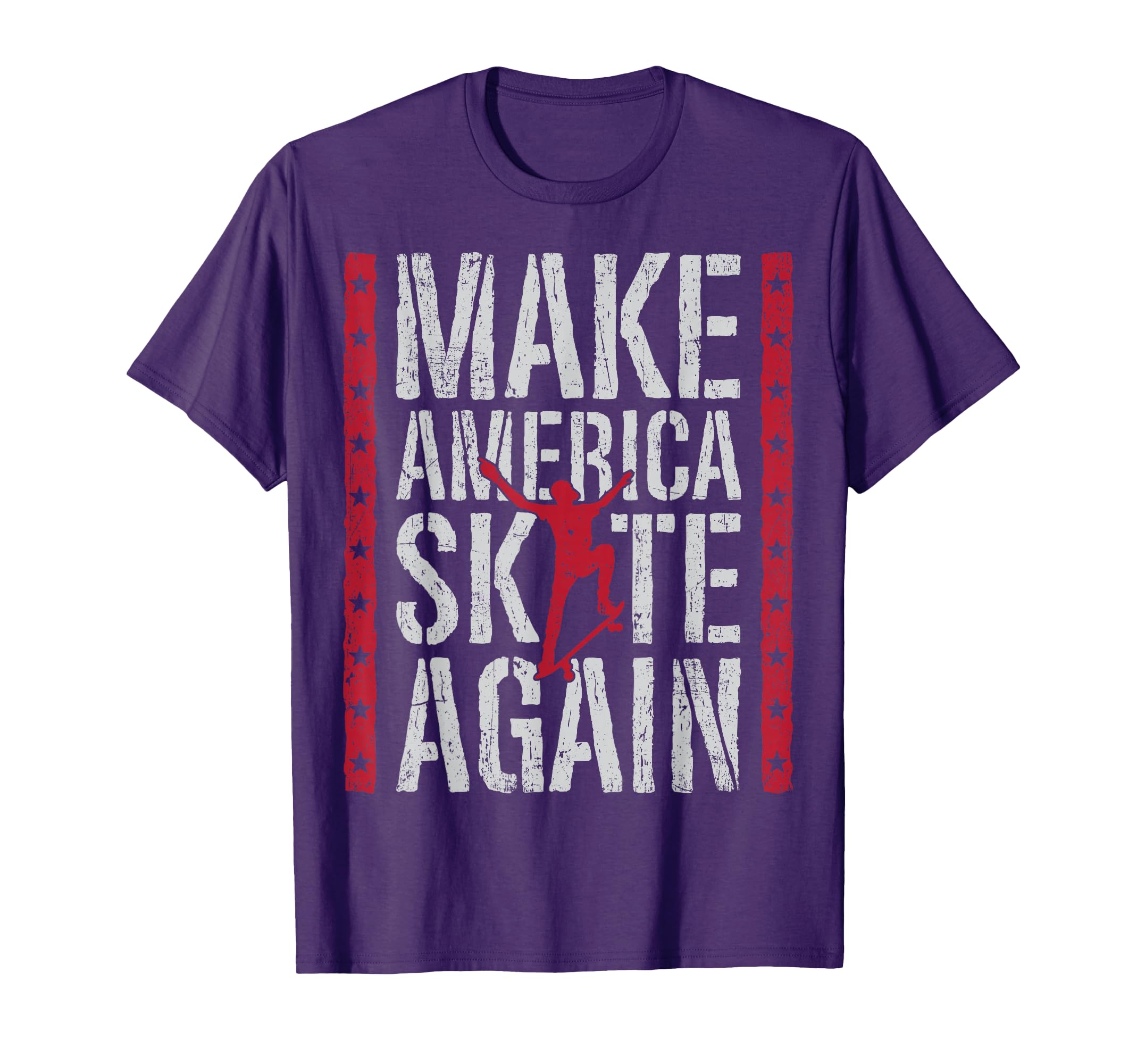 Skateboard Make America Skate Again Funny T-Shirt - Graphic Print Unisex - T-Shirt, Sweatshirt, Hoodie