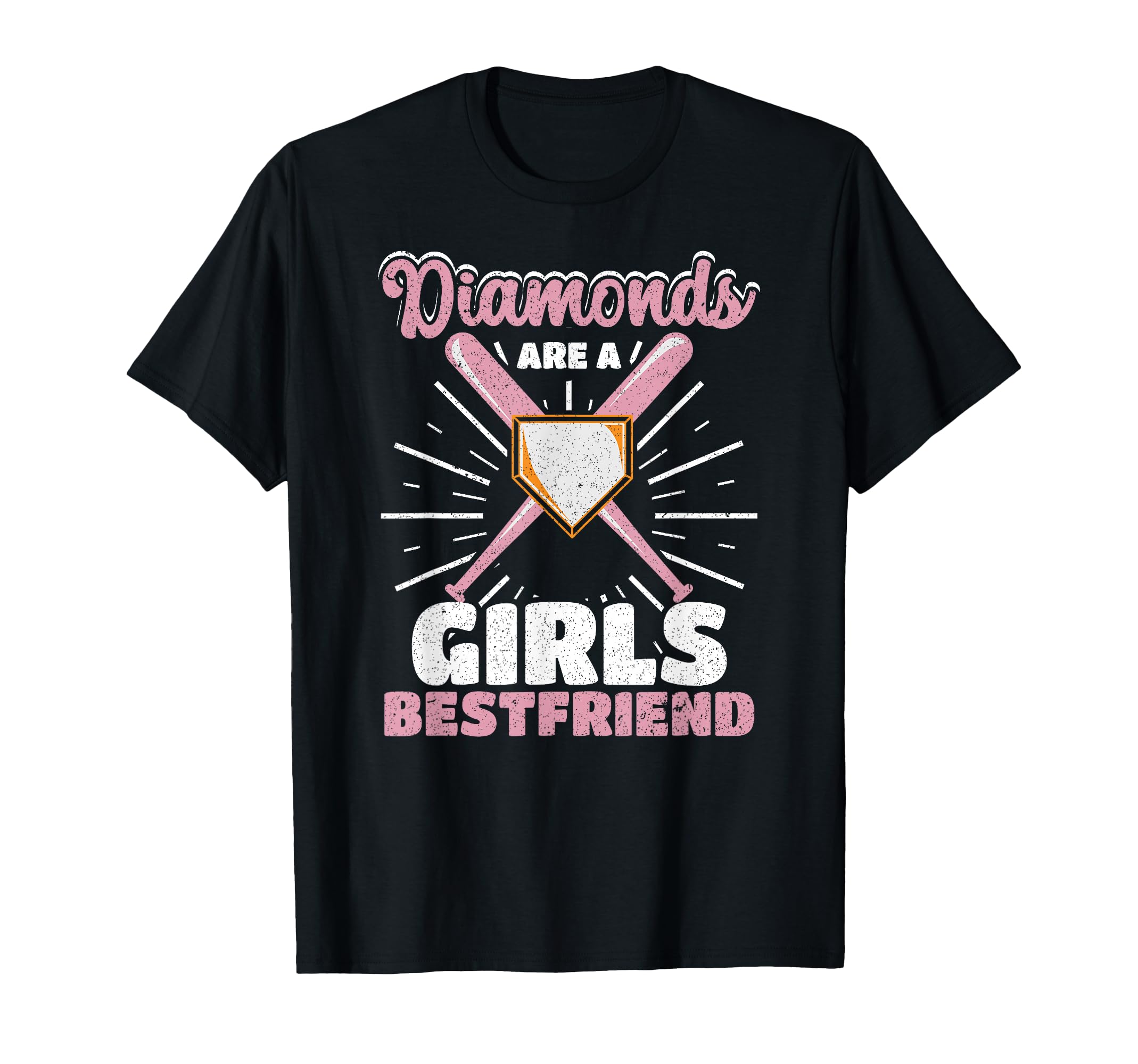 Diamonds Are Best Friend Baseball T-Shirt - Novelty Apparel Unisex - T-Shirt, Sweatshirt, Hoodie