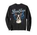 Boston Terrier 90S Dog Lover 80S Sweatshirt - Trendy Graphic for Adults - T-Shirt, Sweatshirt, Hoodie