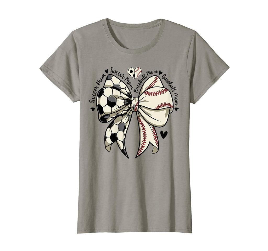 Soccer Baseball Mom Mama Coquette Bows T-Shirt - Trendy Graphic Men Women - T-Shirt, Sweatshirt, Hoodie