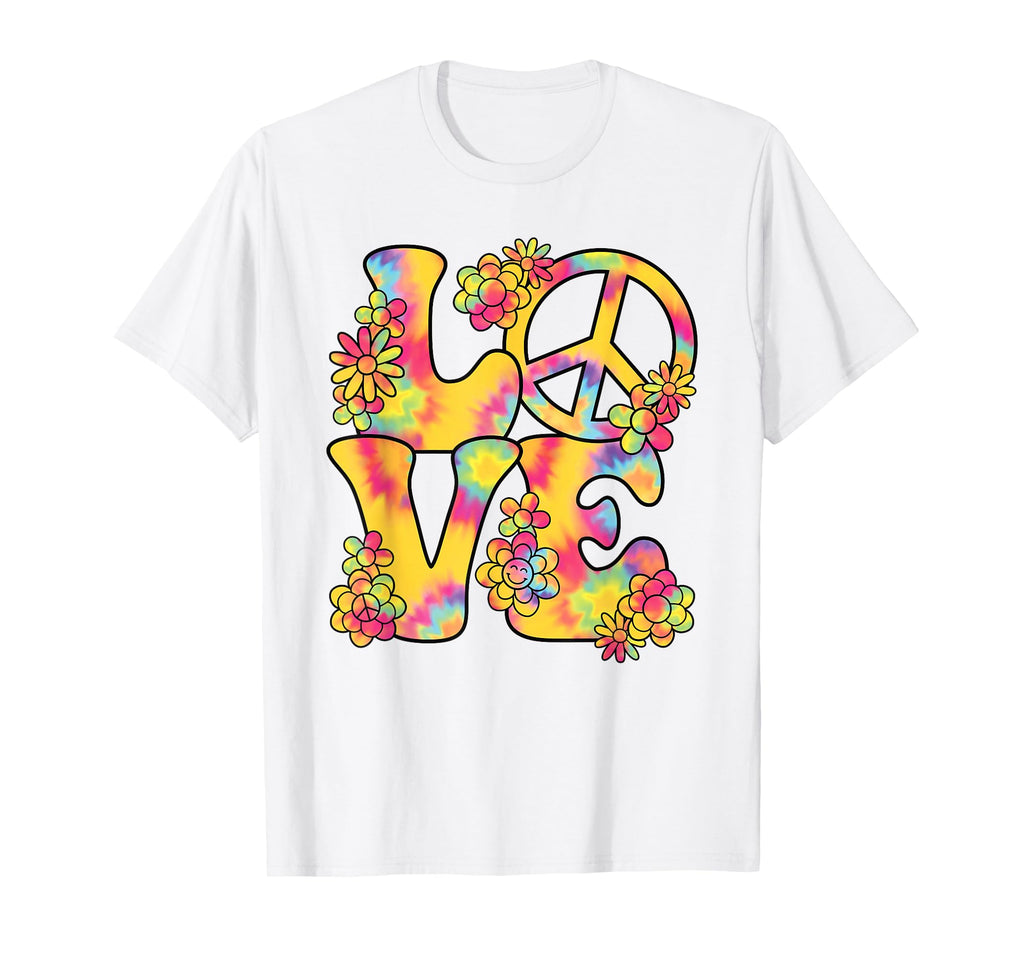 Peace Sign Love 60S 70S Costume T-Shirt - Streetwear Style for Adults - T-Shirt, Sweatshirt, Hoodie