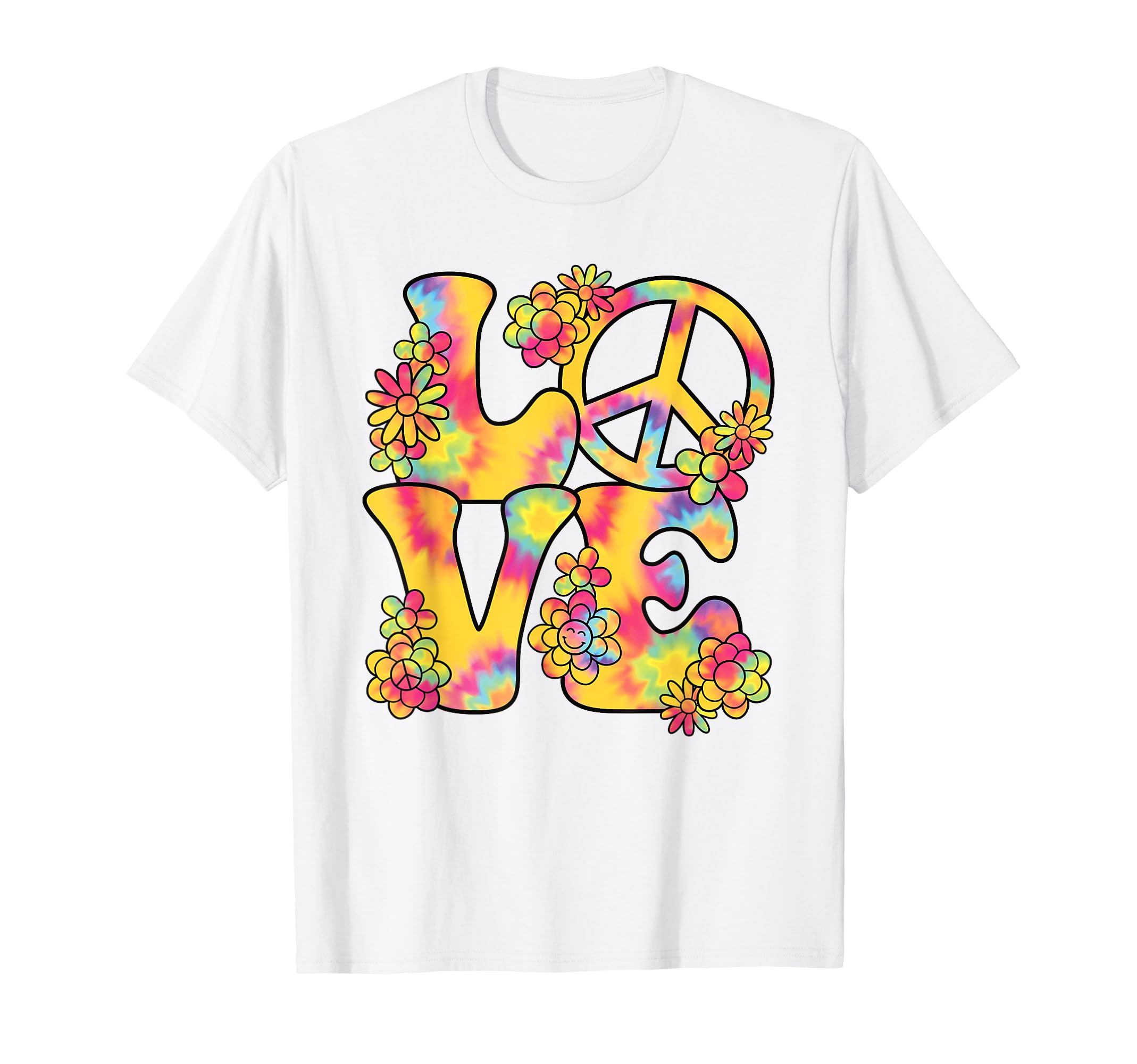 Peace Sign Love 60S 70S Costume T-Shirt - Streetwear Style for Adults - T-Shirt, Sweatshirt, Hoodie