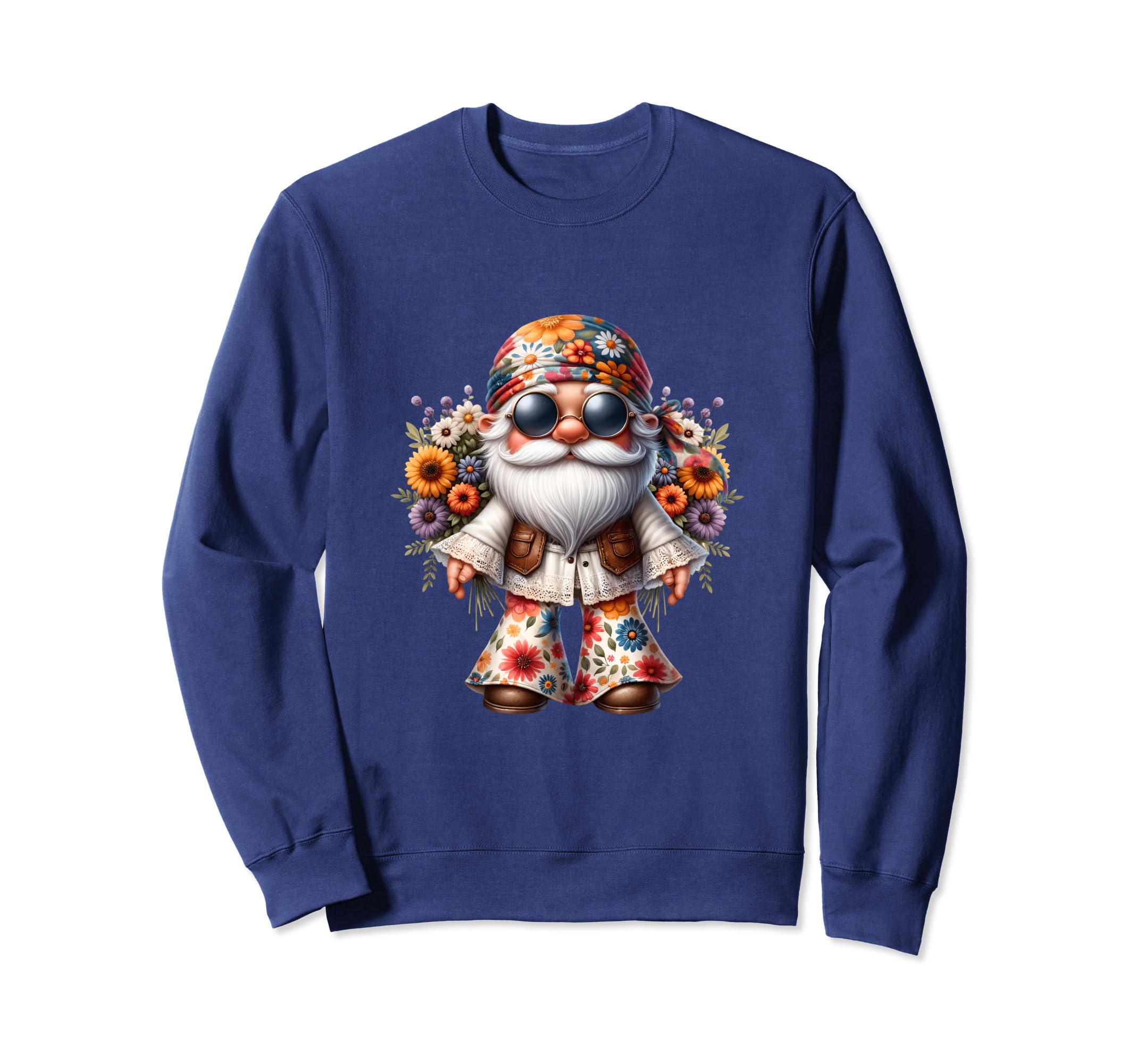 Flower Power Gnomie And Hippie Mom Sweatshirt - Novelty Apparel Men Women - T-Shirt, Sweatshirt, Hoodie