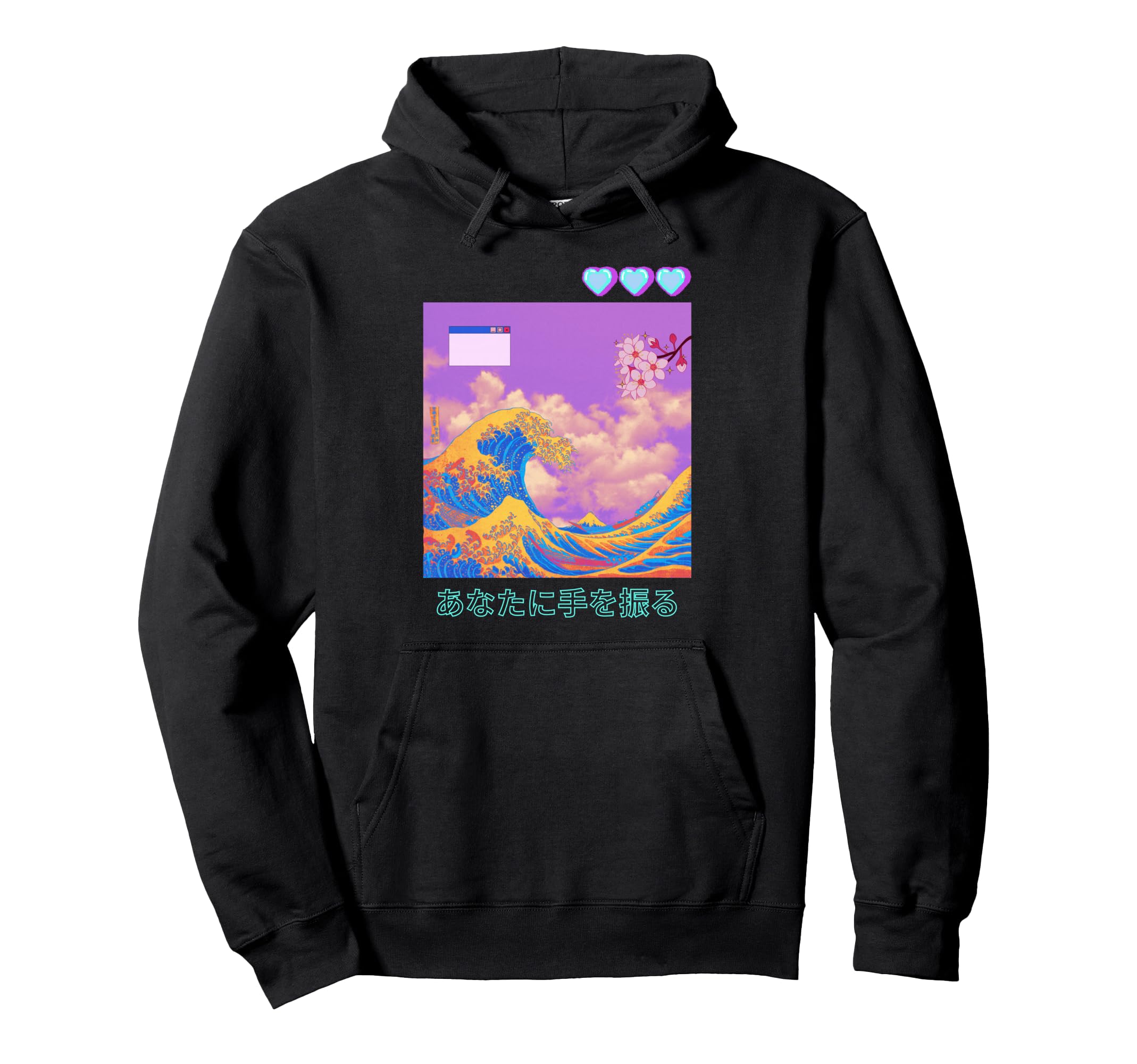 Vaporwave Aesthetic Japanese Inspired Hoodie - Streetwear Style Men Women - T-Shirt, Sweatshirt, Hoodie
