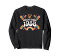Groovy Since 1958 Birthday Flower Power Sweatshirt - Unique Graphic Unisex - T-Shirt, Sweatshirt, Hoodie
