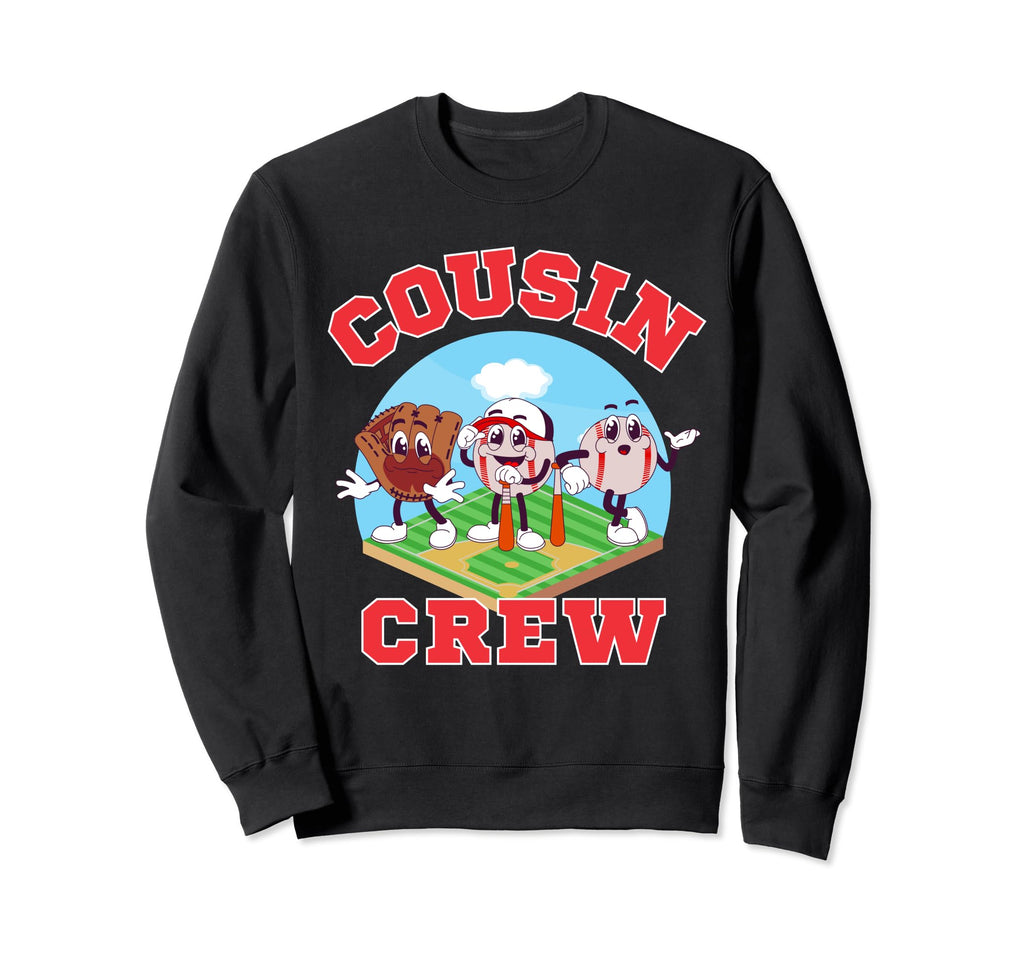 Cousin Crew Baseball Squad Matching Sweatshirt - Custom Art Print Unisex - T-Shirt, Sweatshirt, Hoodie
