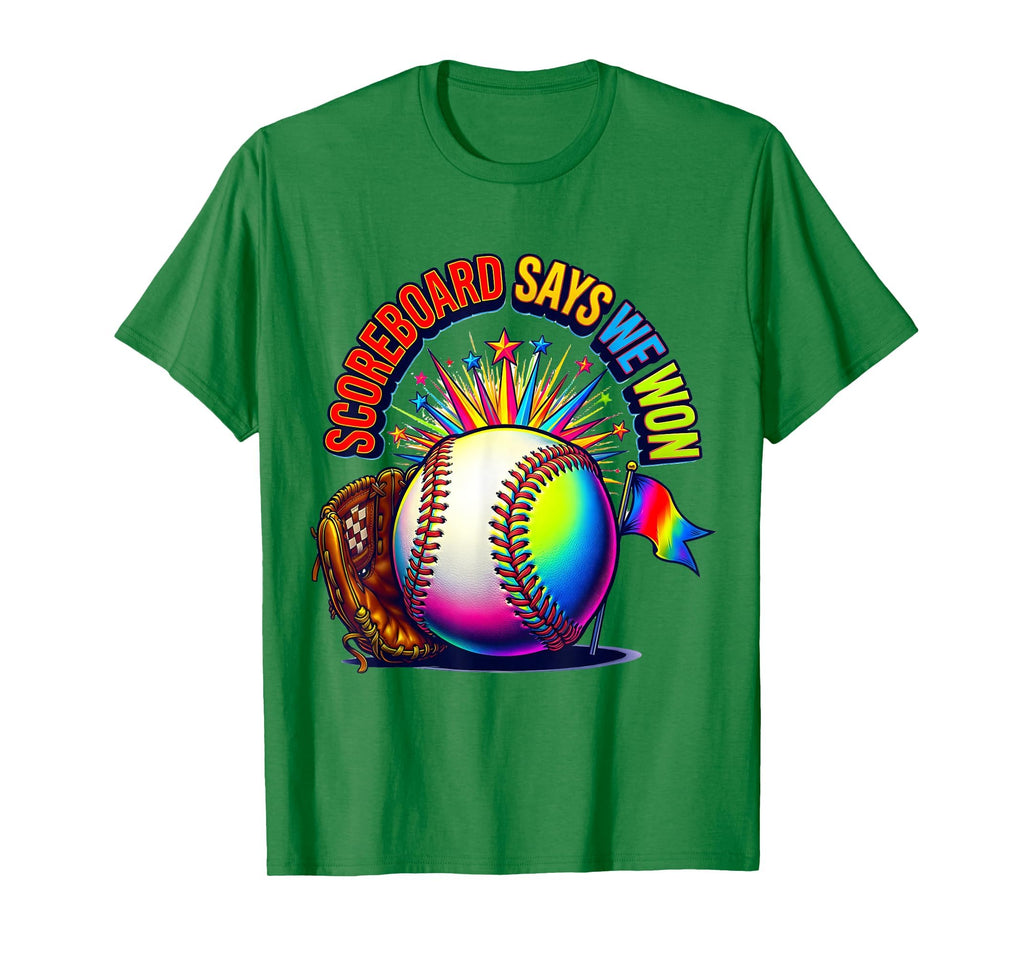 Scoreboard Says We Won Baseball Mom T-Shirt - Fun Novelty Design for Adults - T-Shirt, Sweatshirt, Hoodie