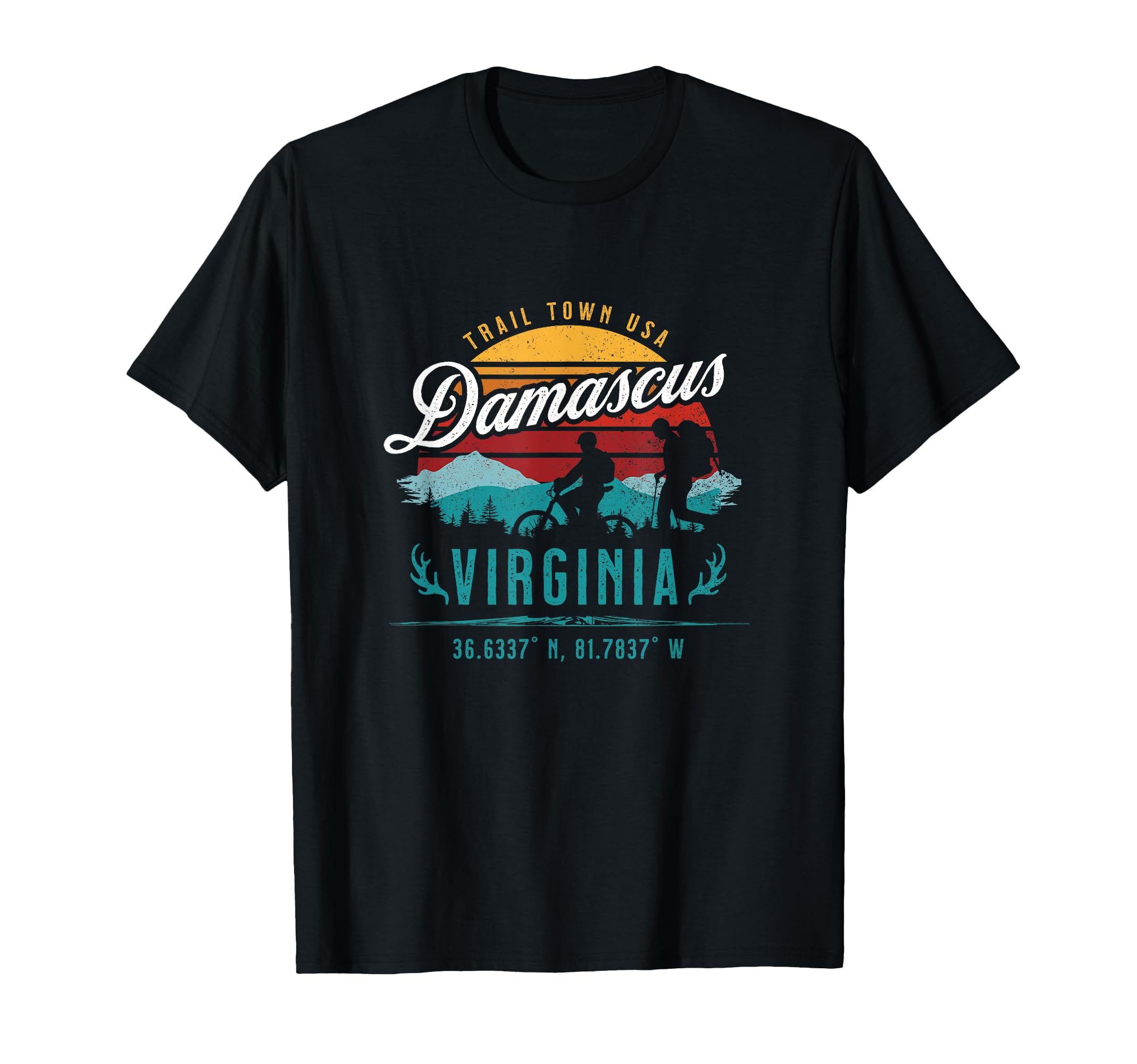 Damascus Virginia Va Usa Sunset T-Shirt - Fun Novelty Design for Adults - T-Shirt, Sweatshirt, Hoodie