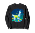 Funny Llama Roller Skates Alpaca Sweatshirt - Unique Graphic Men Women - T-Shirt, Sweatshirt, Hoodie