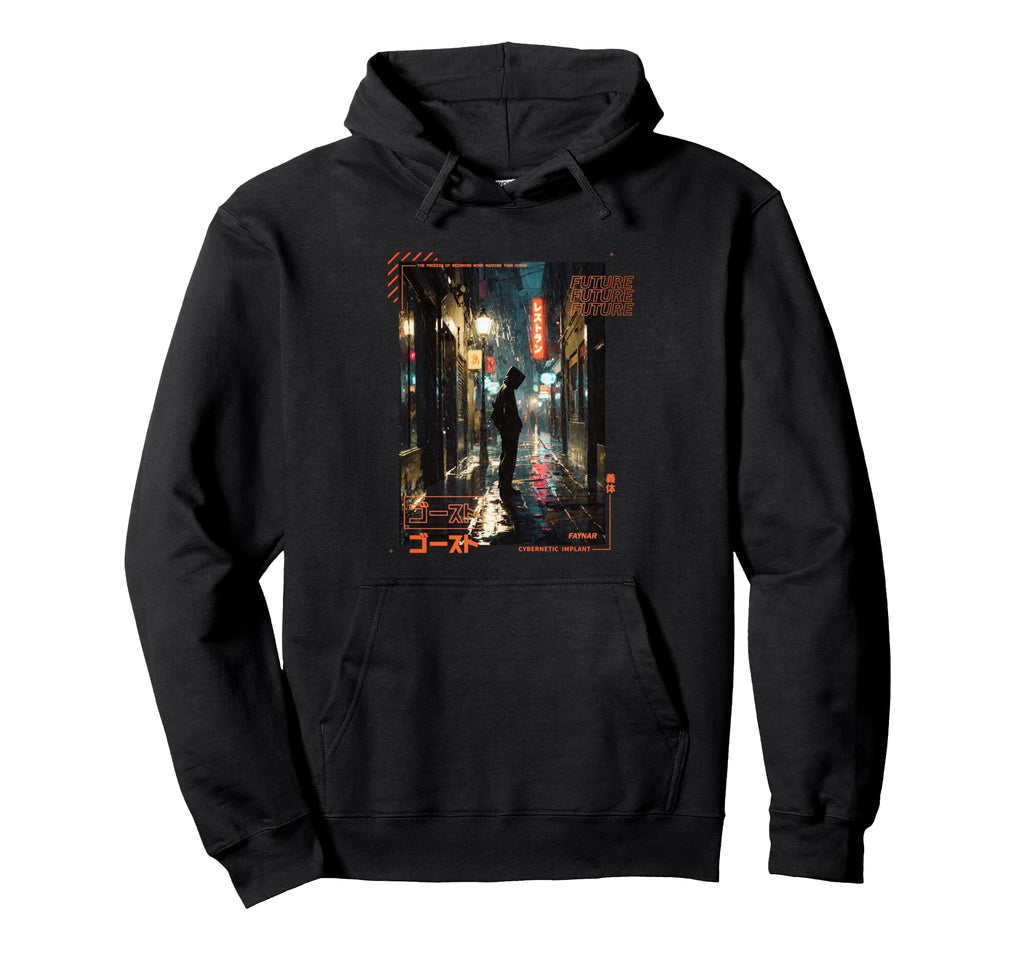 Standing Japanese Cyberpunk Vaporwave Hoodie - Aesthetic Graphic Men Women - T-Shirt, Sweatshirt, Hoodie
