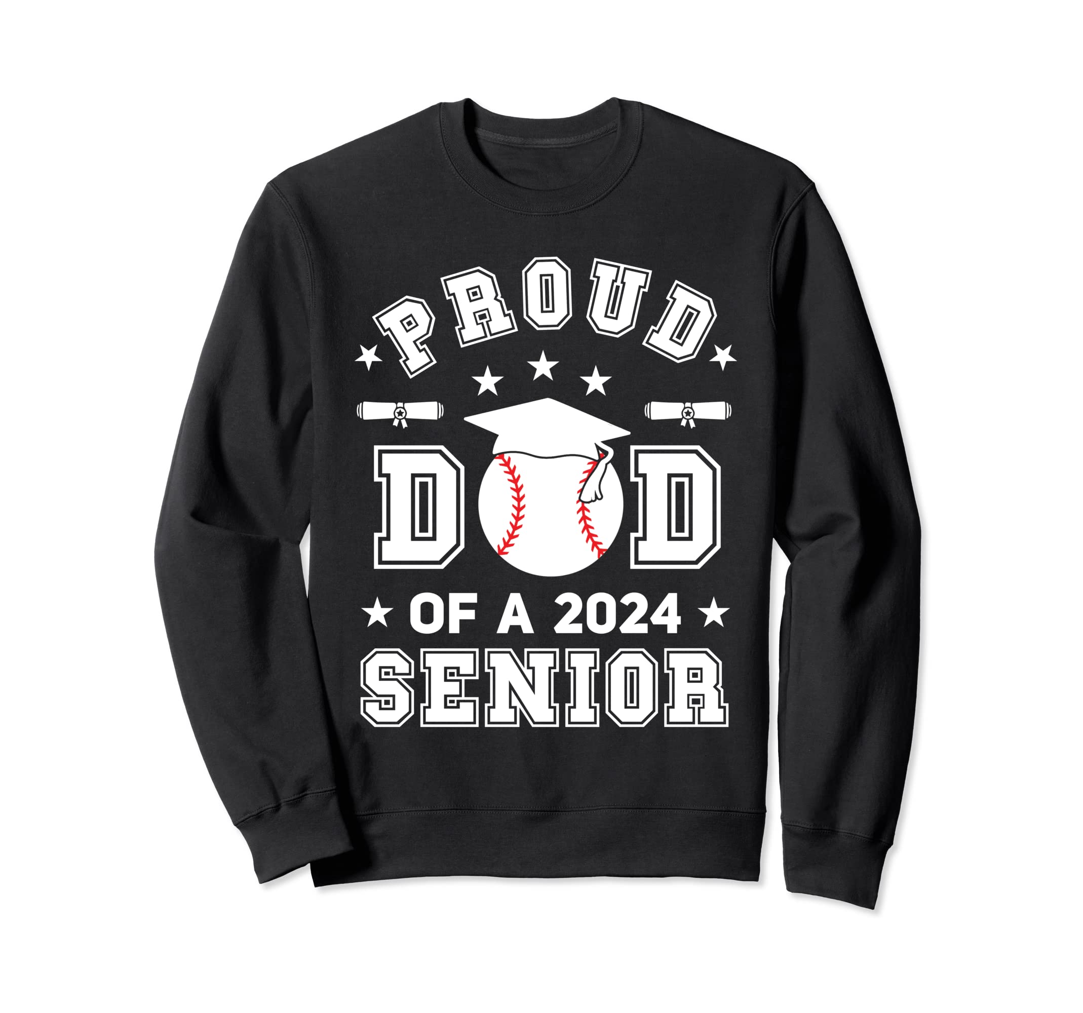 Proud Dad 2024 Senior Highschool Sweatshirt - Aesthetic Graphic Men Women - T-Shirt, Sweatshirt, Hoodie