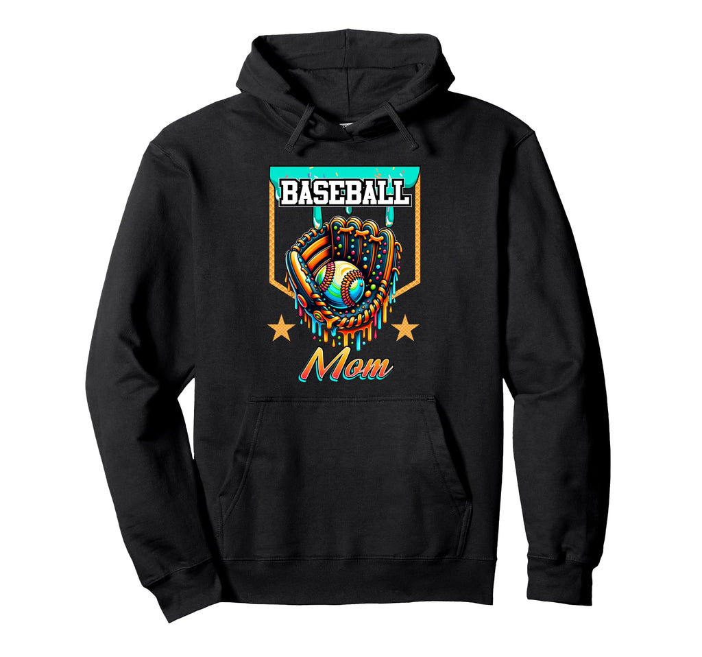 Baseball Drip Baseball Mom Ice Cream Hoodie - Aesthetic Graphic for Adults - T-Shirt, Sweatshirt, Hoodie