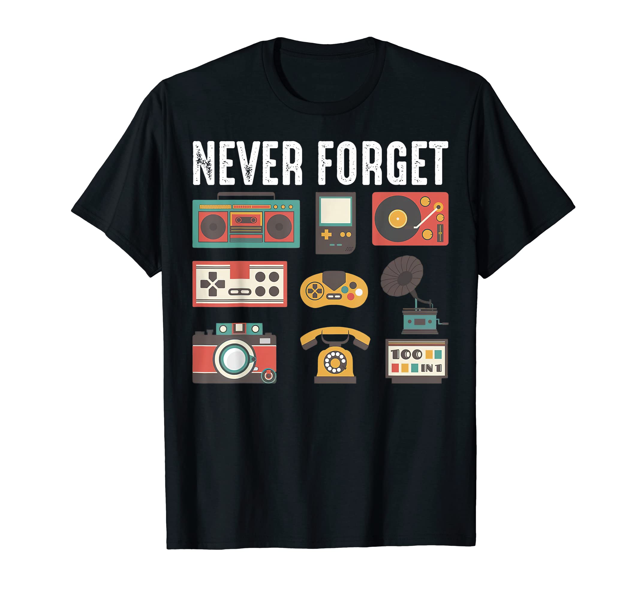 Never Forget 80S Audio Cassette Tape T-Shirt - Graphic Print Men Women - T-Shirt, Sweatshirt, Hoodie
