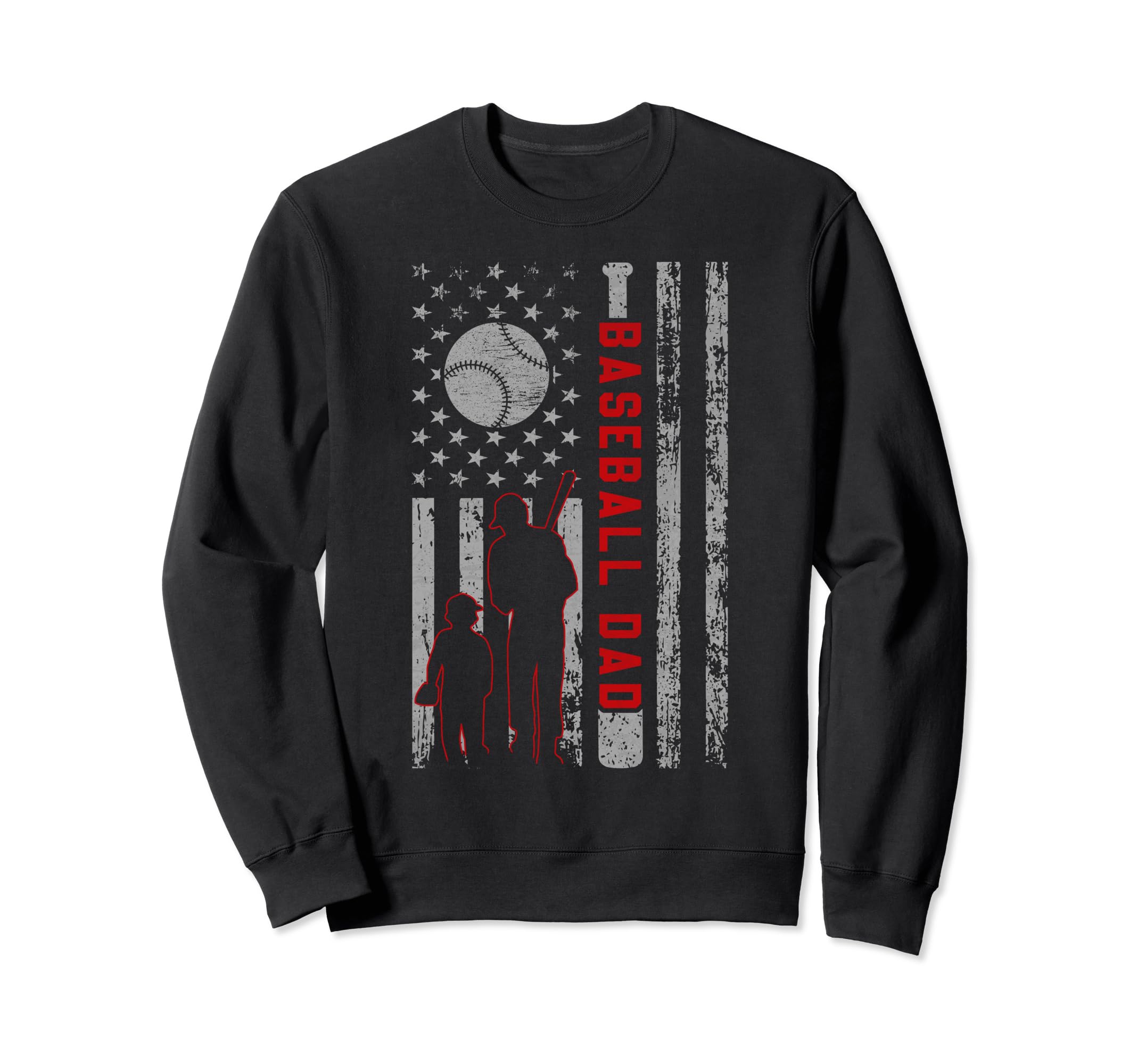 Patriotic Usa Flag American Baseball Sweatshirt - Graphic Print Men Women - T-Shirt, Sweatshirt, Hoodie