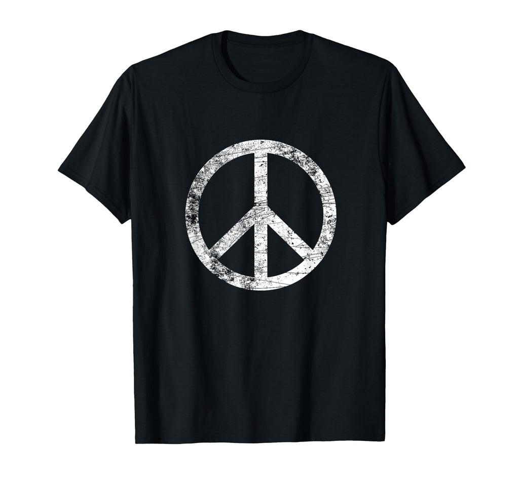Distressed Peace Sign Peace Symbol T-Shirt - Trendy Graphic Unisex - T-Shirt, Sweatshirt, Hoodie
