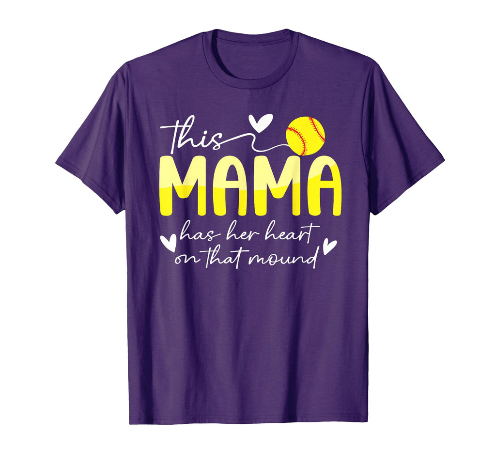 Proud Softball Pitcher Mom Softball T-Shirt - Aesthetic Graphic Unisex - T-Shirt, Sweatshirt, Hoodie