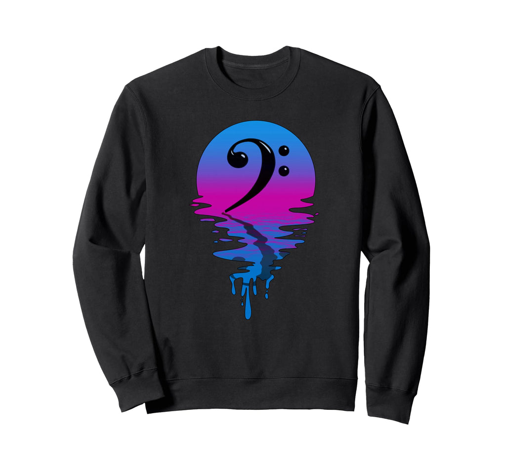 Sunset Bass Clef Sweatshirt - Aesthetic Graphic Men Women - T-Shirt, Sweatshirt, Hoodie