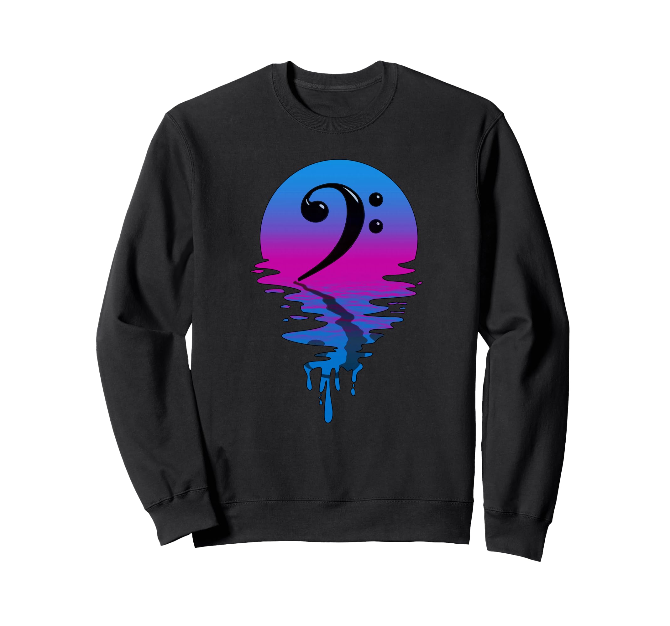 Sunset Bass Clef Sweatshirt - Aesthetic Graphic Men Women - T-Shirt, Sweatshirt, Hoodie