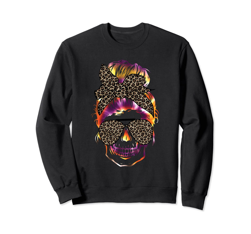Skull Mom Messy Hair Vaporwave Sweatshirt - Streetwear Style Men Women - T-Shirt, Sweatshirt, Hoodie