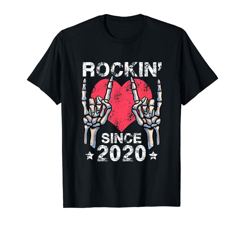 Rockin Since 2020 Rock Roll Birthday T-Shirt - Streetwear Style for Adults - T-Shirt, Sweatshirt, Hoodie