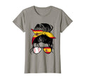 Spanish Baseball Mom Messy Bun Spain T-Shirt - Trendy Graphic Unisex - T-Shirt, Sweatshirt, Hoodie