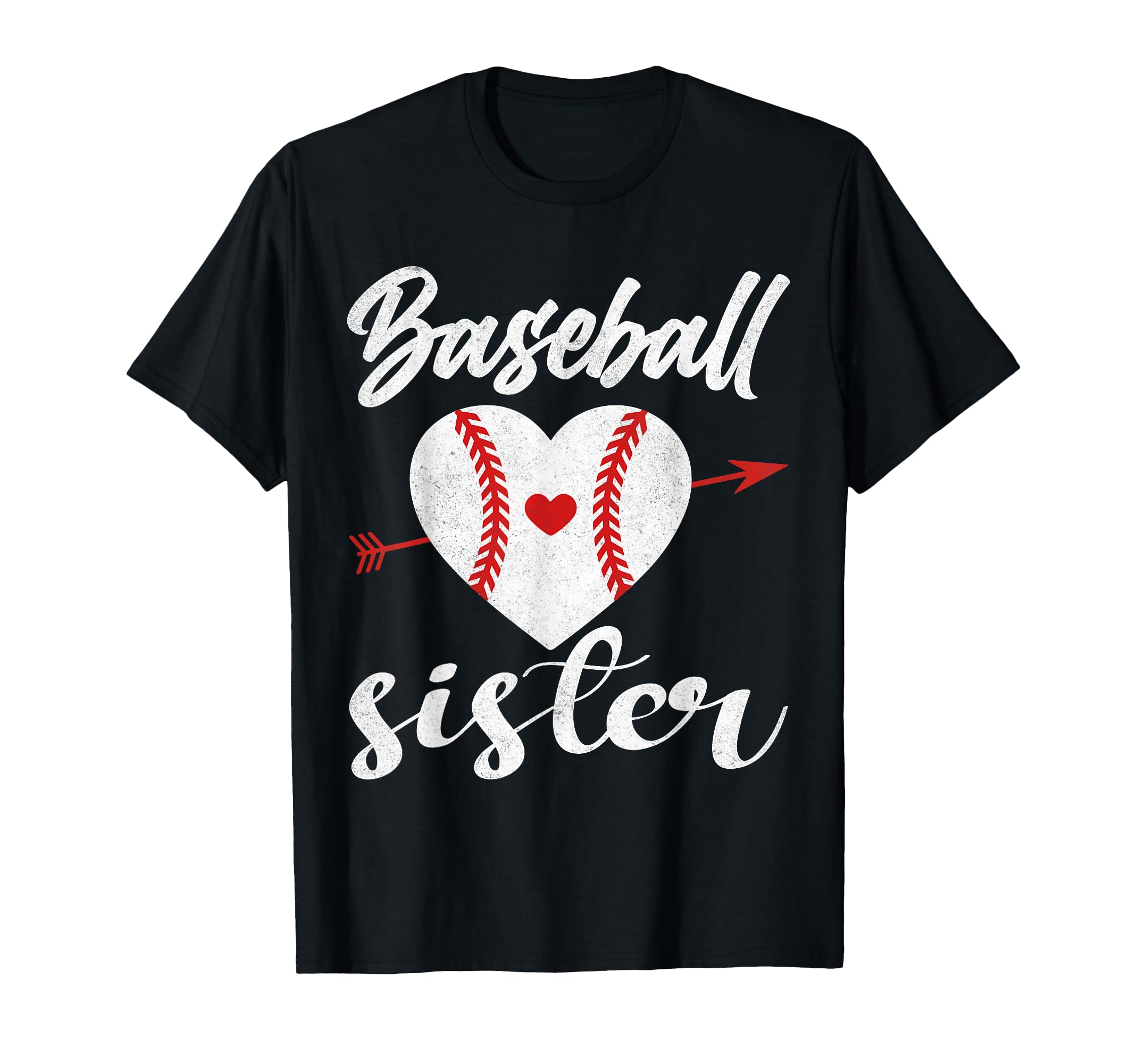 Baseball Sister Heart Proud Outfit T-Shirt - Graphic Print for Adults - T-Shirt, Sweatshirt, Hoodie