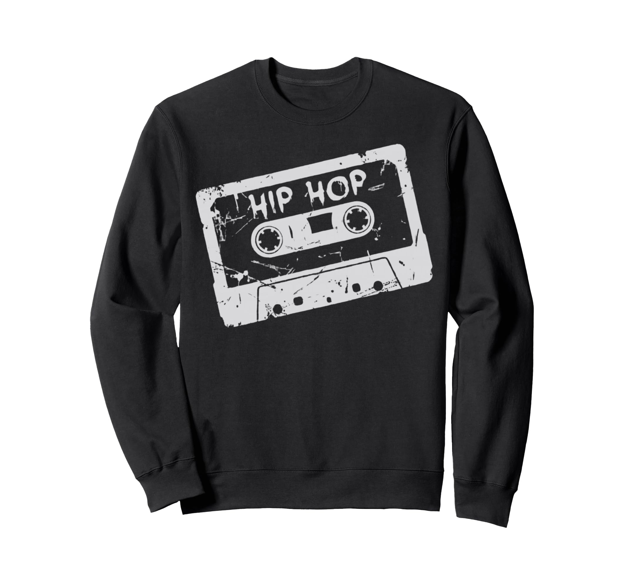 Hip Hop Cassette Tape Throwback Sweatshirt - Fun Novelty Design for Adults - T-Shirt, Sweatshirt, Hoodie