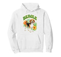 Beagle Groovy Floral Watercolor Boho Hoodie - Unique Graphic Men Women - T-Shirt, Sweatshirt, Hoodie