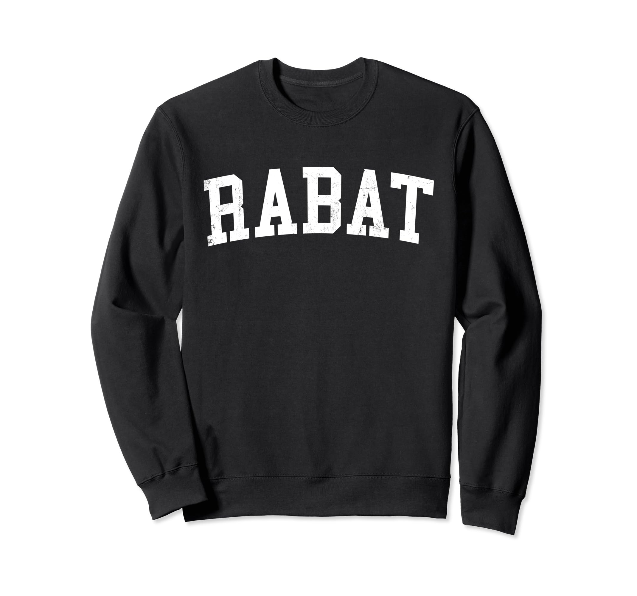 Rabat Morocco Distressed White Sweatshirt - Fun Novelty Design Unisex - T-Shirt, Sweatshirt, Hoodie