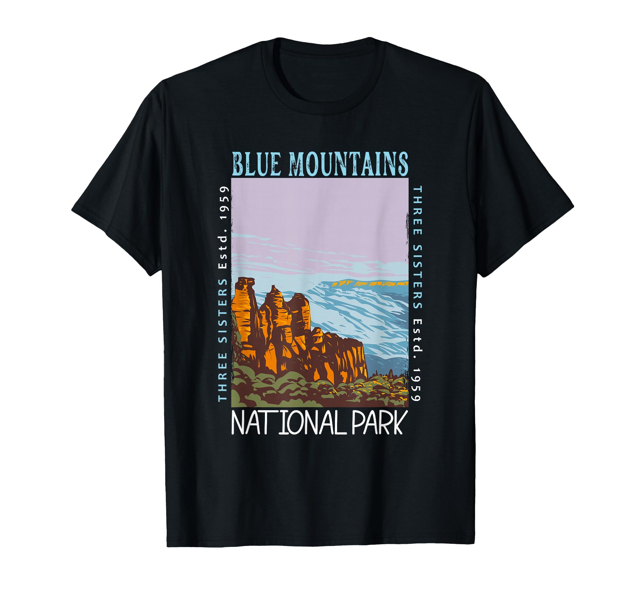 Blue Mountains National Park Australia T-Shirt - Unique Graphic Unisex - T-Shirt, Sweatshirt, Hoodie