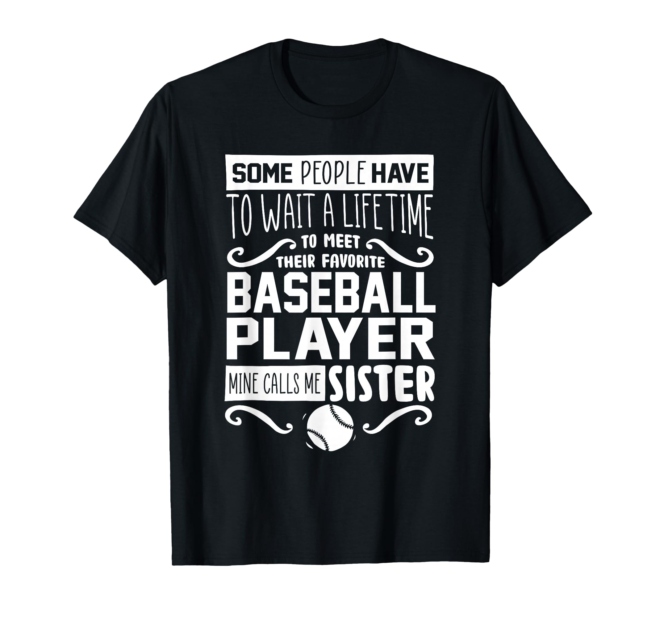 Baseball Player Sister Siblings Brother T-Shirt - Graphic Print for Adults - T-Shirt, Sweatshirt, Hoodie