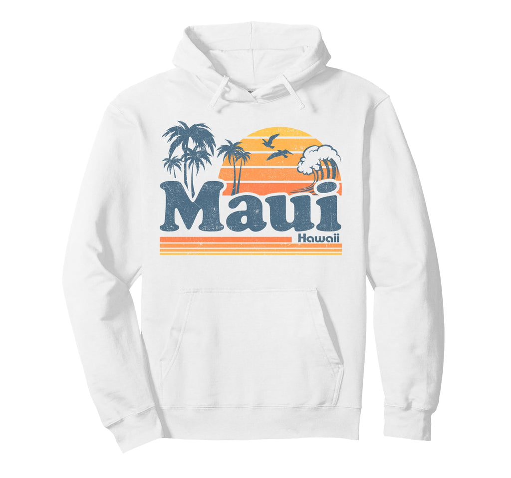 Maui Hawaii Surf Beach Surfing 70S Hoodie - Novelty Apparel Men Women - T-Shirt, Sweatshirt, Hoodie