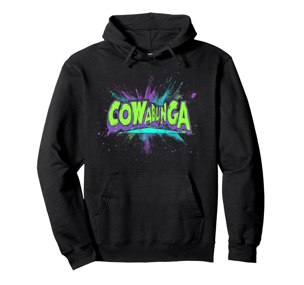 Cowabunga 80S 90S Nostalgia Slang Hoodie - Trendy Graphic for Adults - T-Shirt, Sweatshirt, Hoodie