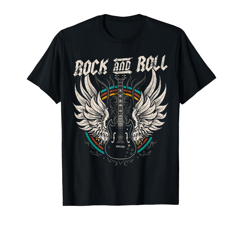 Rock And Roll Guitar Rock Music T-Shirt - Fun Novelty Design for Adults - T-Shirt, Sweatshirt, Hoodie