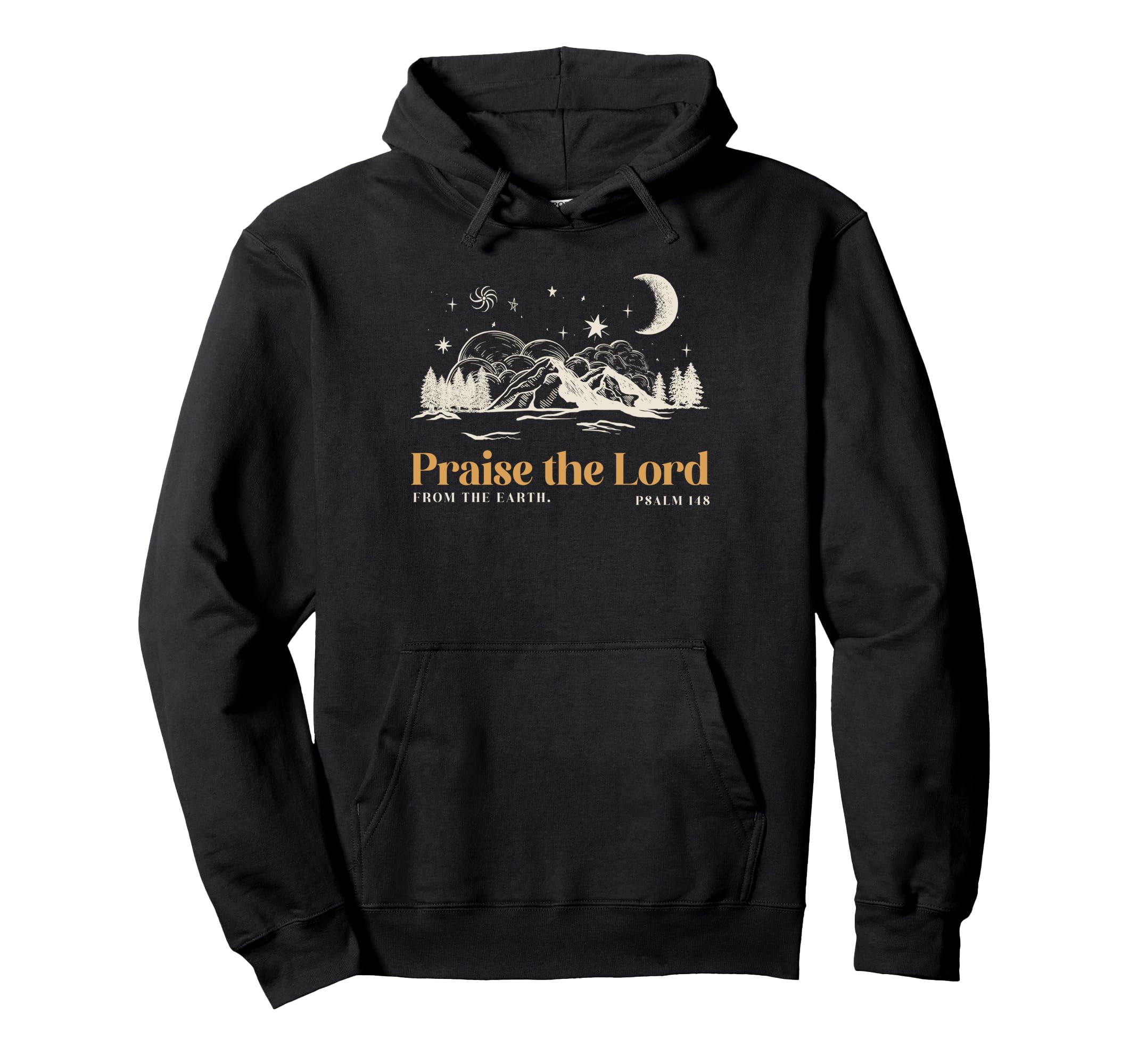 Boho Christian Fall Camping Psalm Bible Hoodie - Graphic Print Unisex - T-Shirt, Sweatshirt, Hoodie