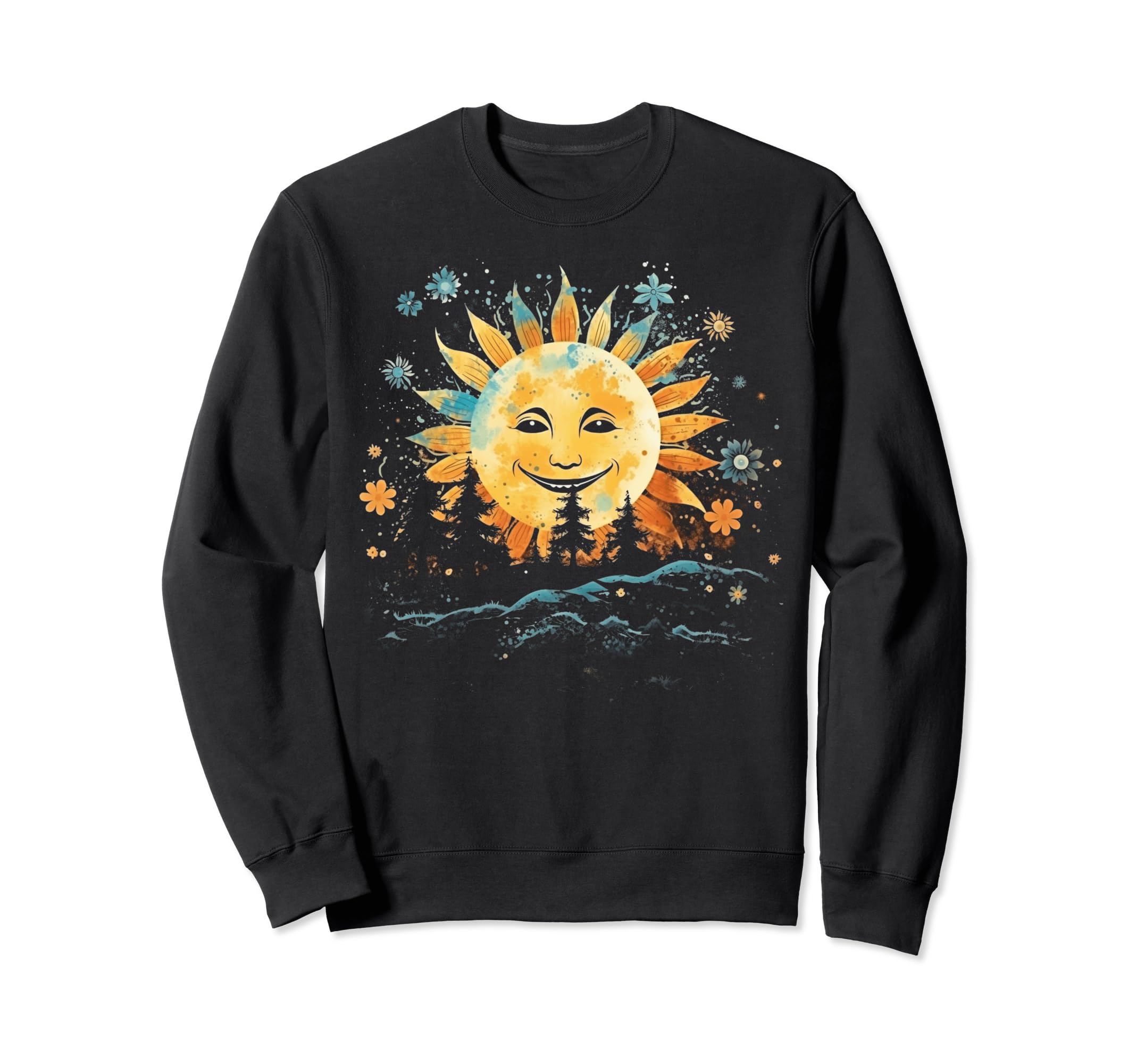 Sun Boho Groovy Sunshine Grunge 33 Sweatshirt - Fun Novelty Design Unisex - T-Shirt, Sweatshirt, Hoodie