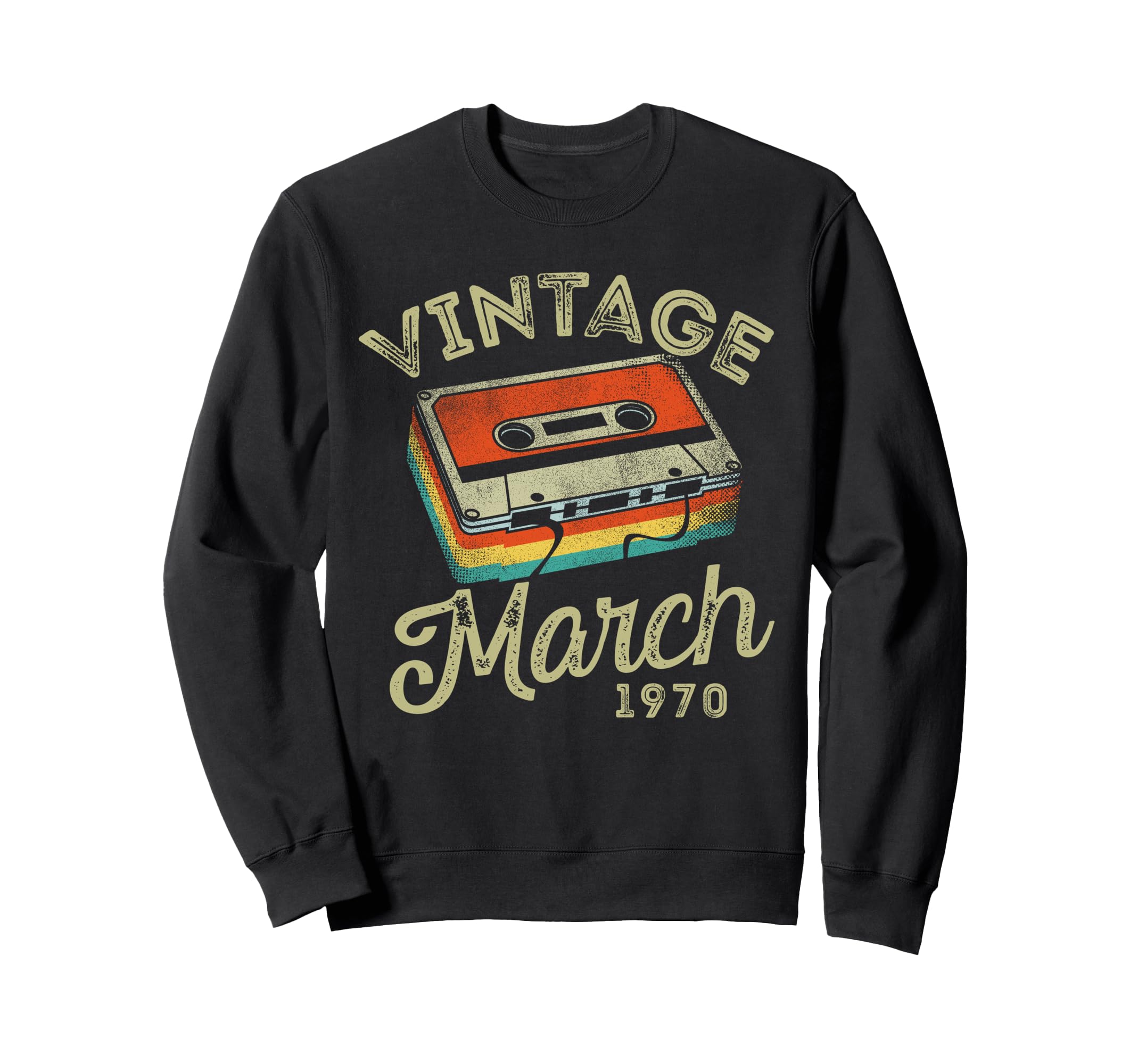 March 1970 Cassette Tape Sweatshirt - Graphic Print Men Women - T-Shirt, Sweatshirt, Hoodie