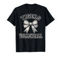 Tigers Volleyball Coquette Bow T-Shirt - Casual Everyday Wear for Adults - T-Shirt, Sweatshirt, Hoodie